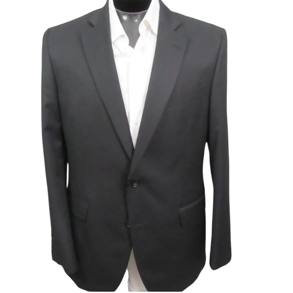 Stanford Travel Suit Separates Solid Black Classic Fit Jacket Size 42R